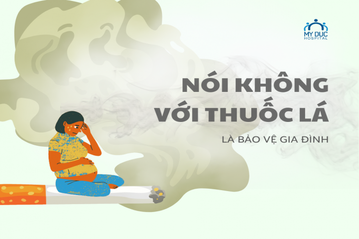 Mẹ và con không thích mùi thuốc lá đâu ba ơi!