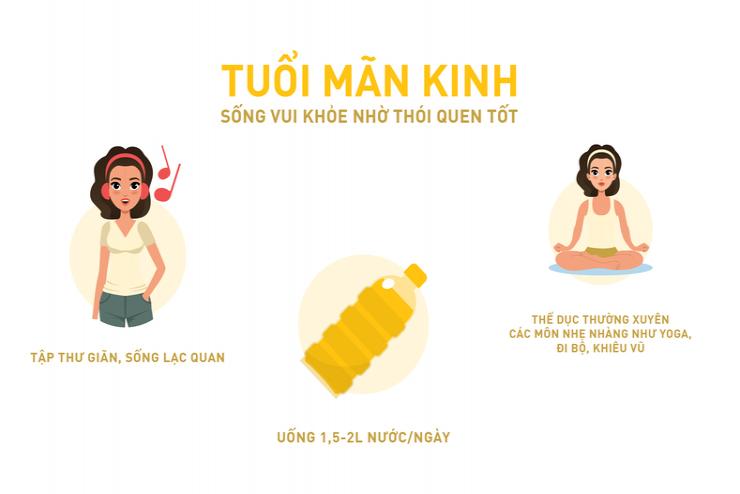 Tuổi mãn kinh sống vui khỏe nhờ thói quen tốt